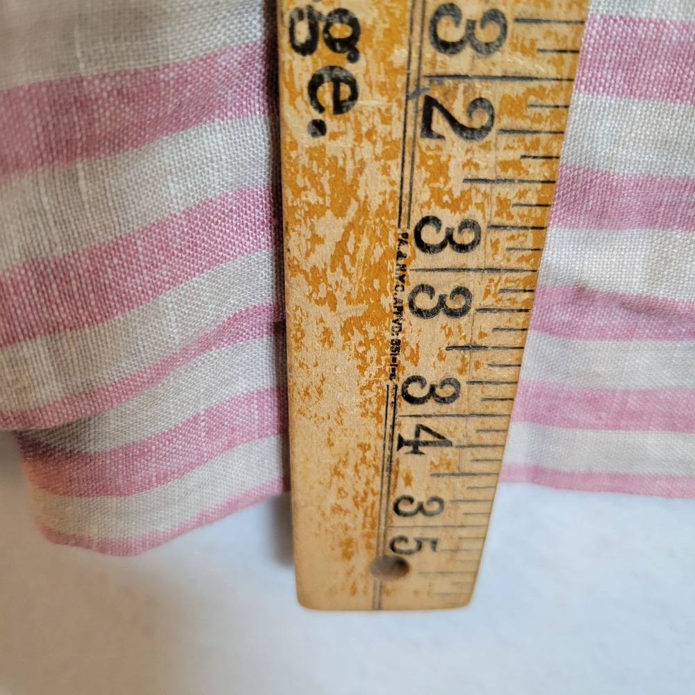 Faherty Womens Isha Linen Pockets Tank Dress Size Small Pink Striped Beachy - Picture 8 of 9